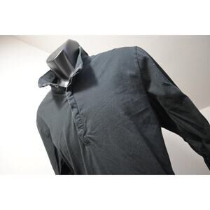 Armani Exchange AX Designer Polo Shirt Slim Fit Black Long Sleeve Mens XL